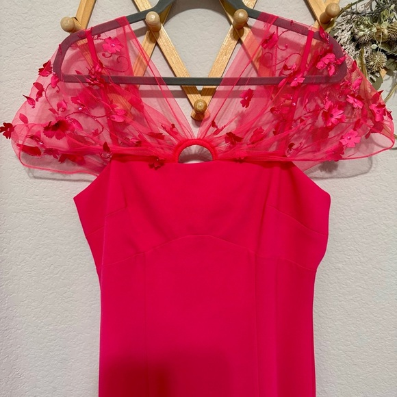 Theia Riley Pink High Low Cocktail Dress Size 10 - Picture 6 of 11